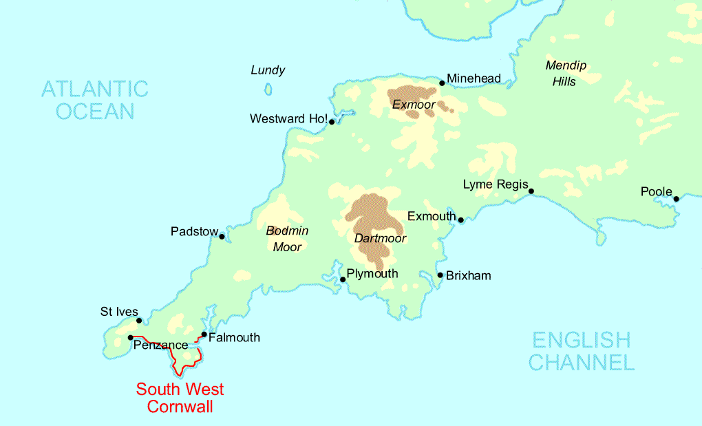 South West Cornwall Trail Running map